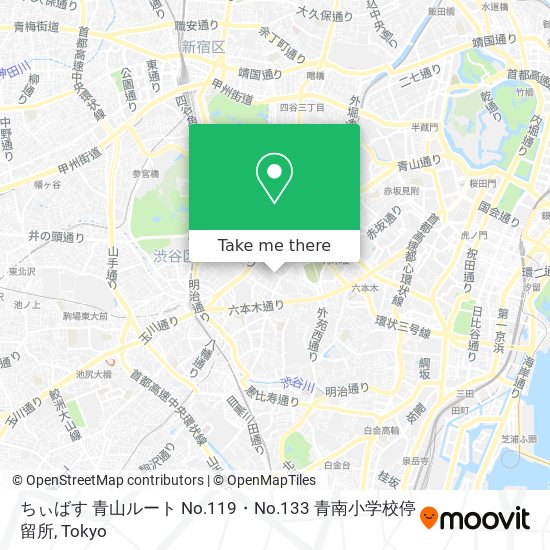 ちぃばす 青山ルート No.119・No.133 青南小学校停留所 map