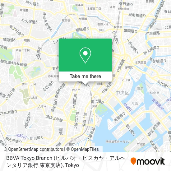 BBVA Tokyo Branch (ビルバオ・ビスカヤ・アルヘンタリア銀行 東京支店) map