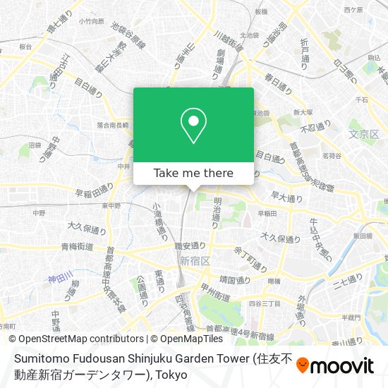 Sumitomo Fudousan Shinjuku Garden Tower (住友不動産新宿ガーデンタワー) map