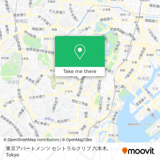 東京アパートメンツ セントラルクリブ 六本木 map