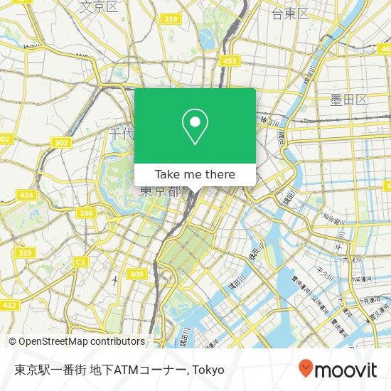 東京駅一番街 地下ATMコーナー map