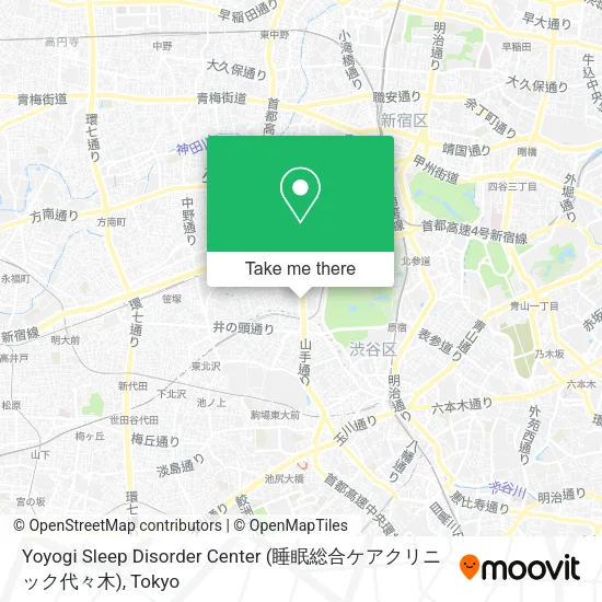 Yoyogi Sleep Disorder Center (睡眠総合ケアクリニック代々木) map