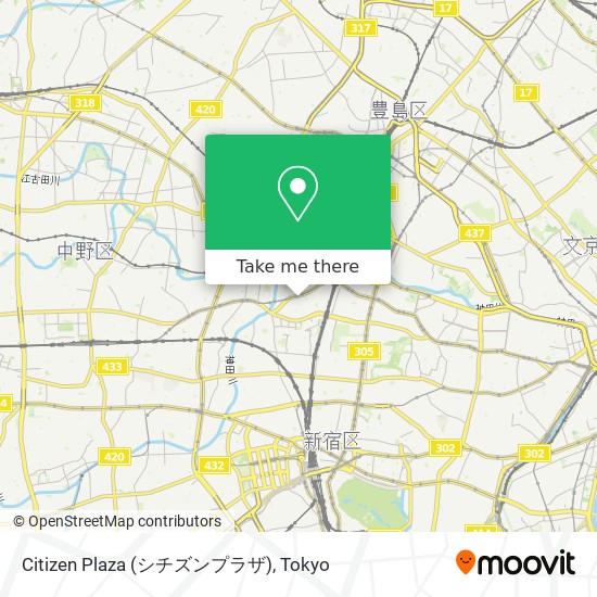 버스 또는 지하철 으로 新宿区 에서 Citizen Plaza シチズンプラザ 으로 가는법