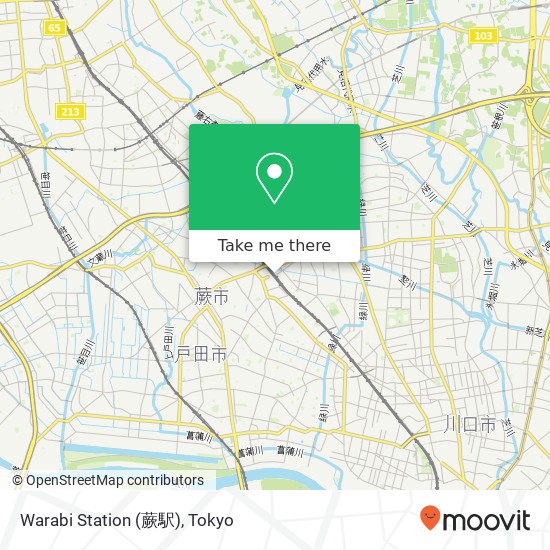 Warabi Station (蕨駅) map