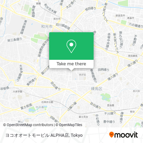 ヨコオオートモービル ALPHA店 map