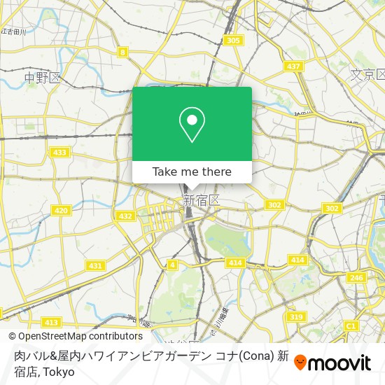 肉バル&屋内ハワイアンビアガーデン コナ(Cona) 新宿店 map