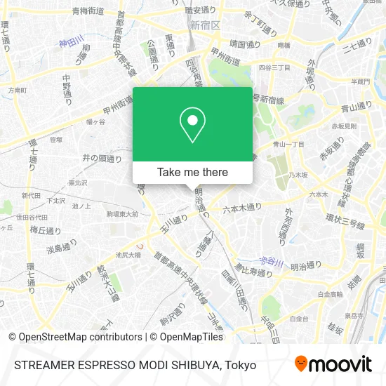 STREAMER ESPRESSO MODI SHIBUYA map
