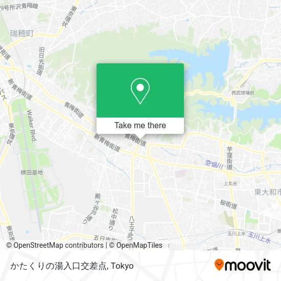 かたくりの湯入口交差点 map