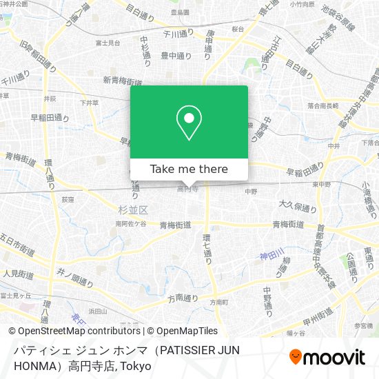 パティシェ ジュン ホンマ（PATISSIER JUN HONMA）高円寺店 map