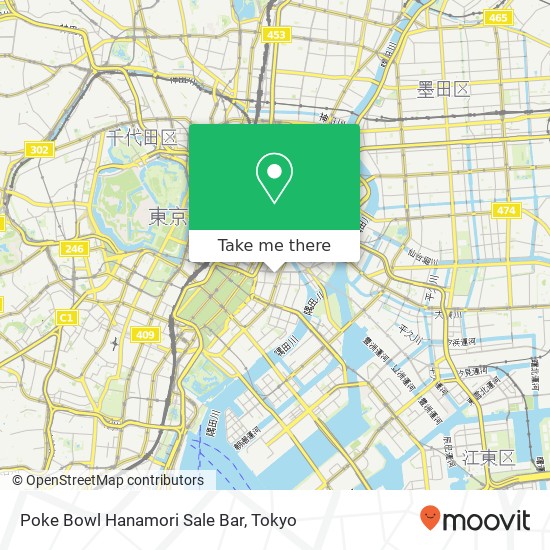 Poke Bowl Hanamori Sale Bar map