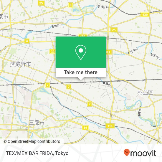 TEX/MEX BAR FRIDA map