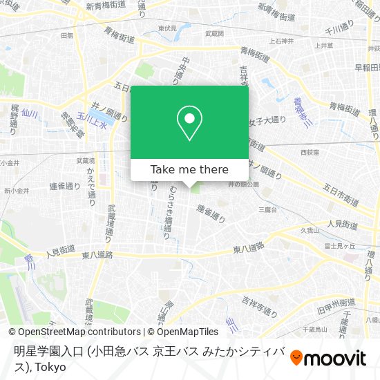 明星学園入口 (小田急バス 京王バス みたかシティバス) map