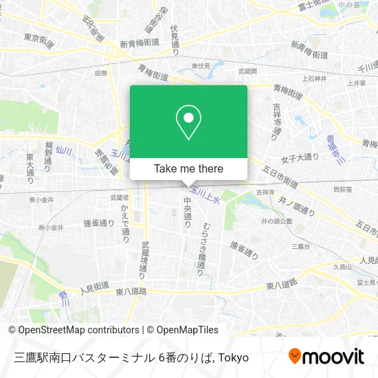 三鷹駅南口バスターミナル 6番のりば map
