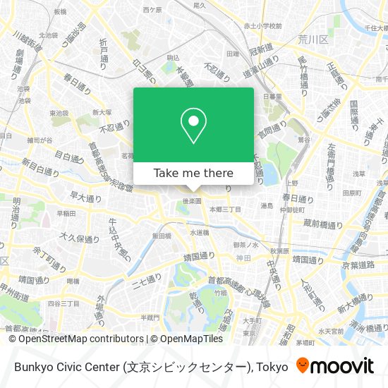 Bunkyo Civic Center (文京シビックセンター) map