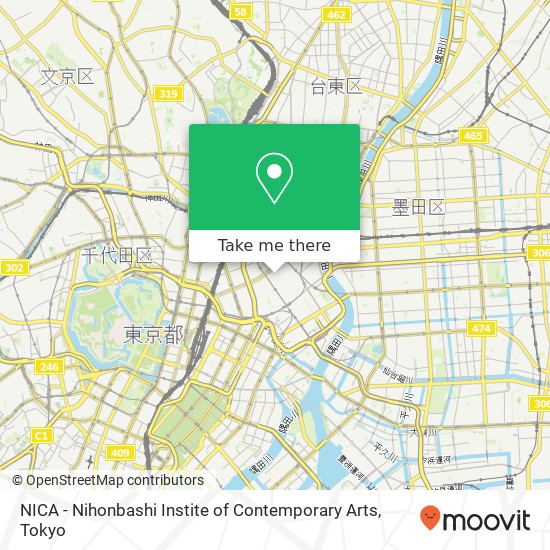 NICA - Nihonbashi Instite of Contemporary Arts map