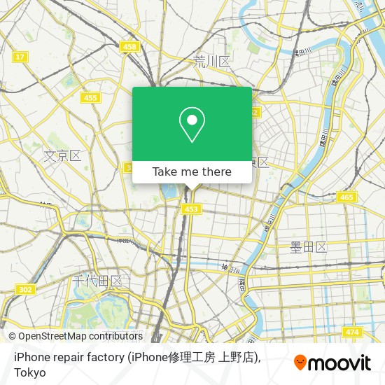 iPhone repair factory (iPhone修理工房 上野店) map