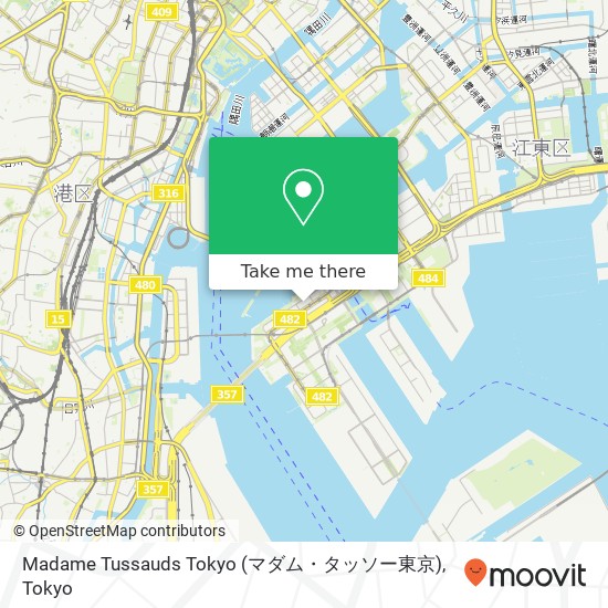 Madame Tussauds Tokyo (マダム・タッソー東京) map