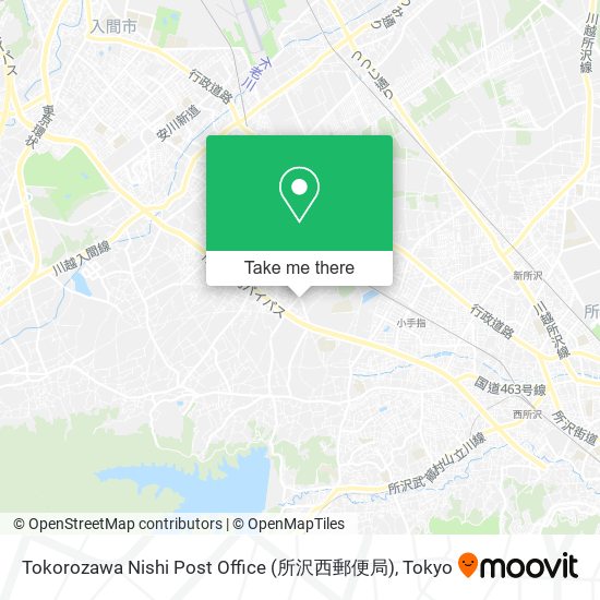 Tokorozawa Nishi Post Office (所沢西郵便局) map