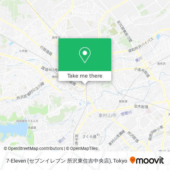 7-Eleven (セブンイレブン 所沢東住吉中央店) map