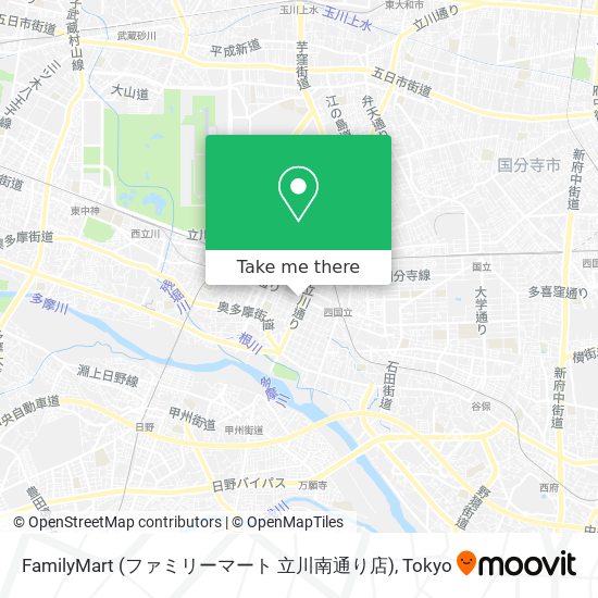 FamilyMart (ファミリーマート 立川南通り店) map