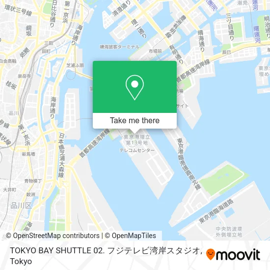 TOKYO BAY SHUTTLE 02. フジテレビ湾岸スタジオ map