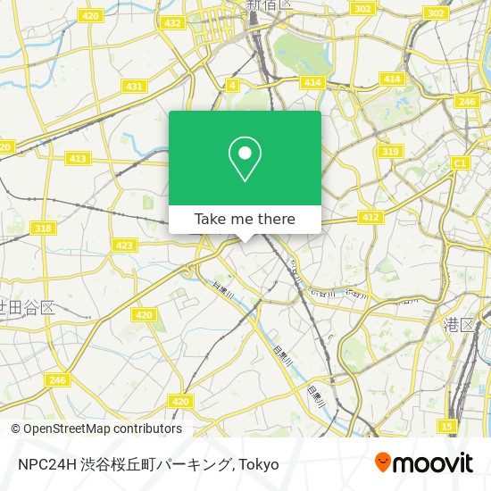 NPC24H 渋谷桜丘町パーキング map