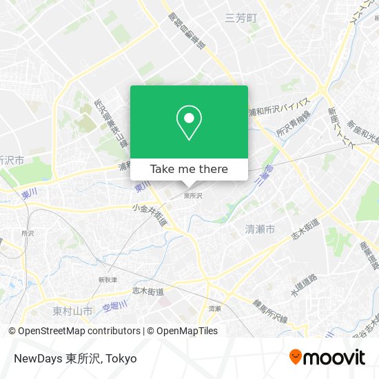 NewDays 東所沢 map