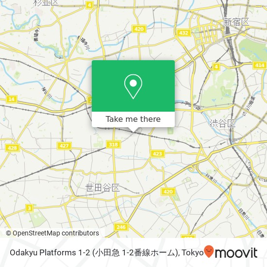 Odakyu Platforms 1-2 (小田急 1-2番線ホーム) map