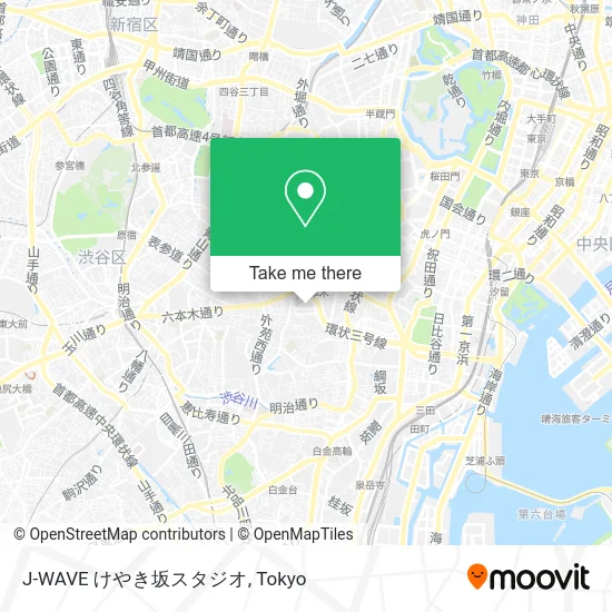 J-WAVE けやき坂スタジオ map