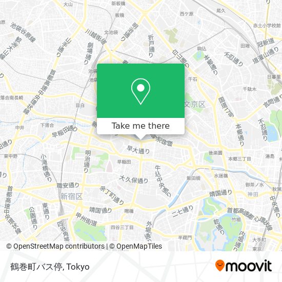 鶴巻町バス停 map