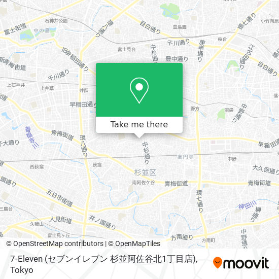 7-Eleven (セブンイレブン 杉並阿佐谷北1丁目店) map
