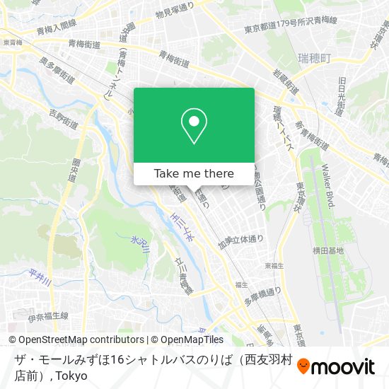 ザ・モールみずほ16シャトルバスのりば（西友羽村店前） map