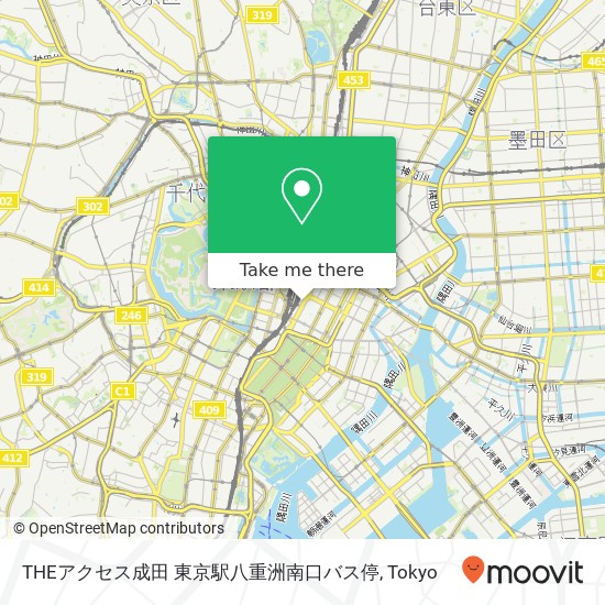 THEアクセス成田 東京駅八重洲南口バス停 map