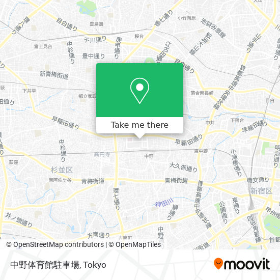 中野体育館駐車場 map