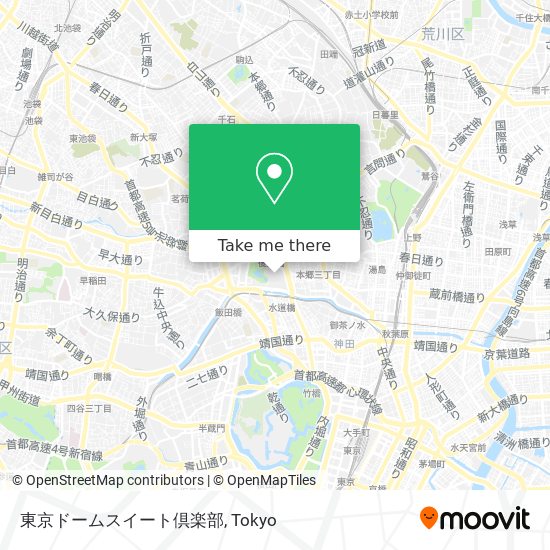 東京ドームスイート倶楽部 map