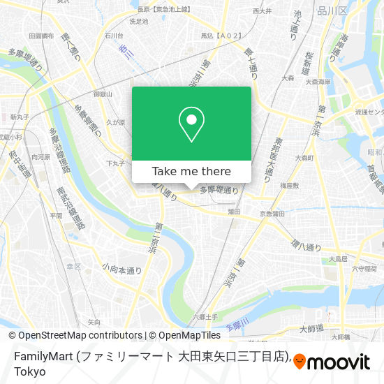 FamilyMart (ファミリーマート 大田東矢口三丁目店) map