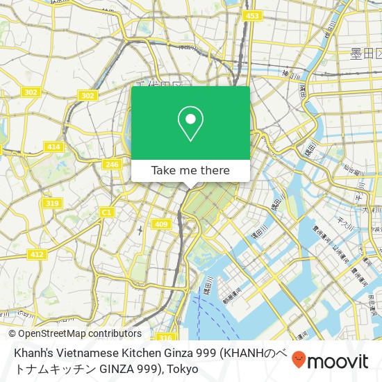 Khanh's Vietnamese Kitchen Ginza 999 (KHANHのベトナムキッチン GINZA 999) map