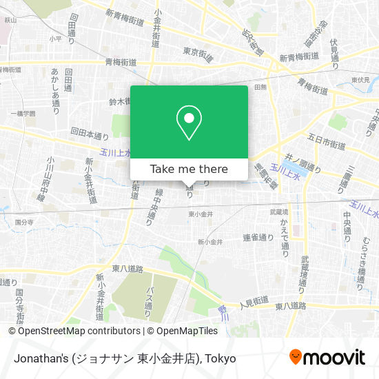Jonathan's (ジョナサン 東小金井店) map