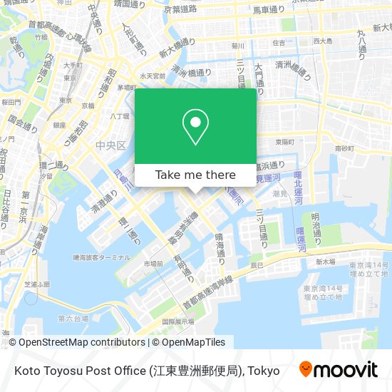 Koto Toyosu Post Office (江東豊洲郵便局) map