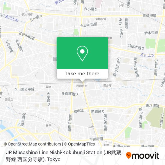 How To Get To Jr Musashino Line Nishi Kokubunji Station Jr武蔵野線 西国分寺駅 In 国分寺市 By Bus Or Metro