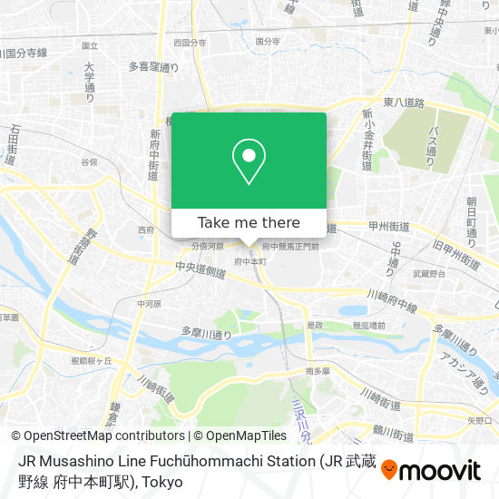 JR Musashino Line Fuchūhommachi Station (JR 武蔵野線 府中本町駅) map
