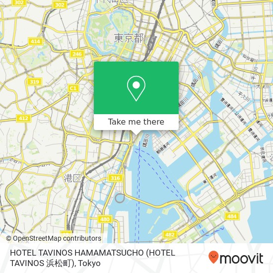 HOTEL TAVINOS HAMAMATSUCHO (HOTEL TAVINOS 浜松町) map
