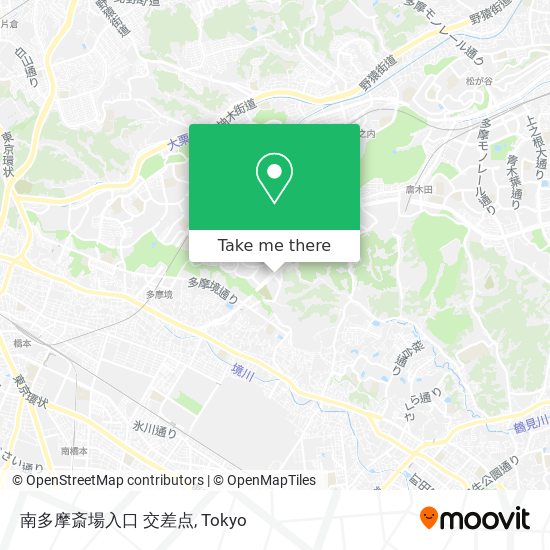 南多摩斎場入口 交差点 map