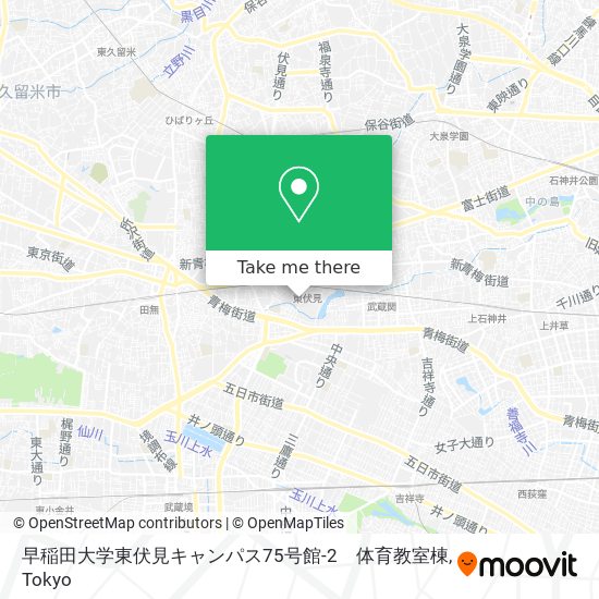 早稲田大学東伏見キャンパス75号館-2　体育教室棟 map