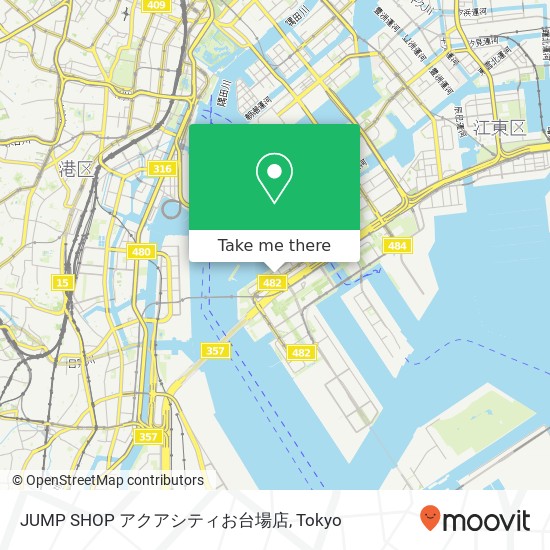 JUMP SHOP アクアシティお台場店 map