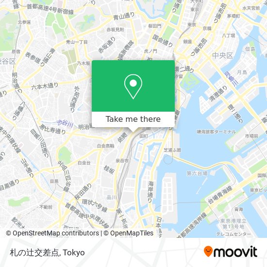 札の辻交差点 map