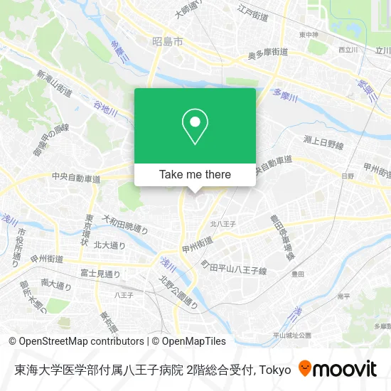 東海大学医学部付属八王子病院 2階総合受付 map