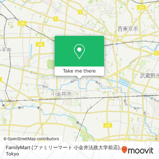 FamilyMart (ファミリーマート 小金井法政大学前店) map