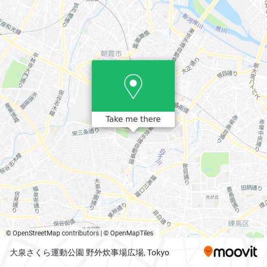 大泉さくら運動公園 野外炊事場広場 map