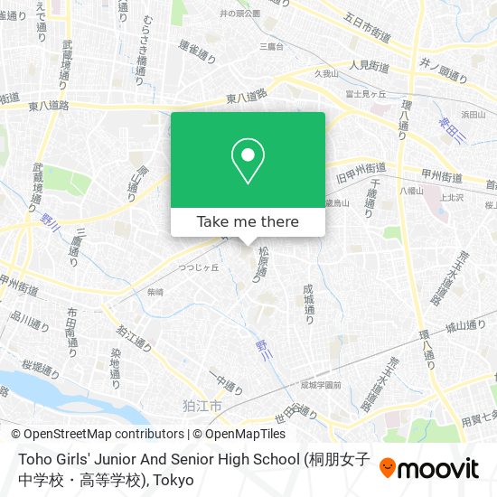 How to get to Toho Girlsu0027 Junior And Senior High School (桐朋女子 